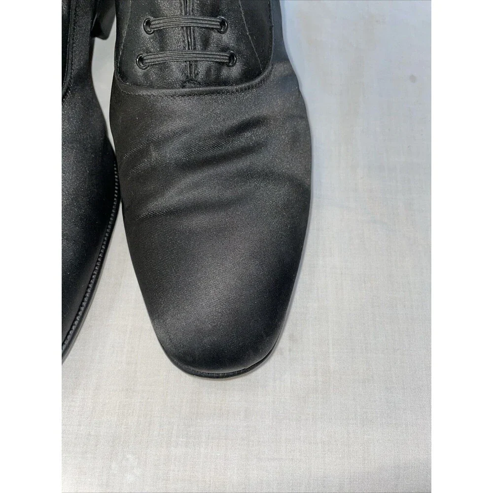 Moreschi Men’s Tuxedo Satin Shoes Size 11 M Black Party Ballroom Business Formal